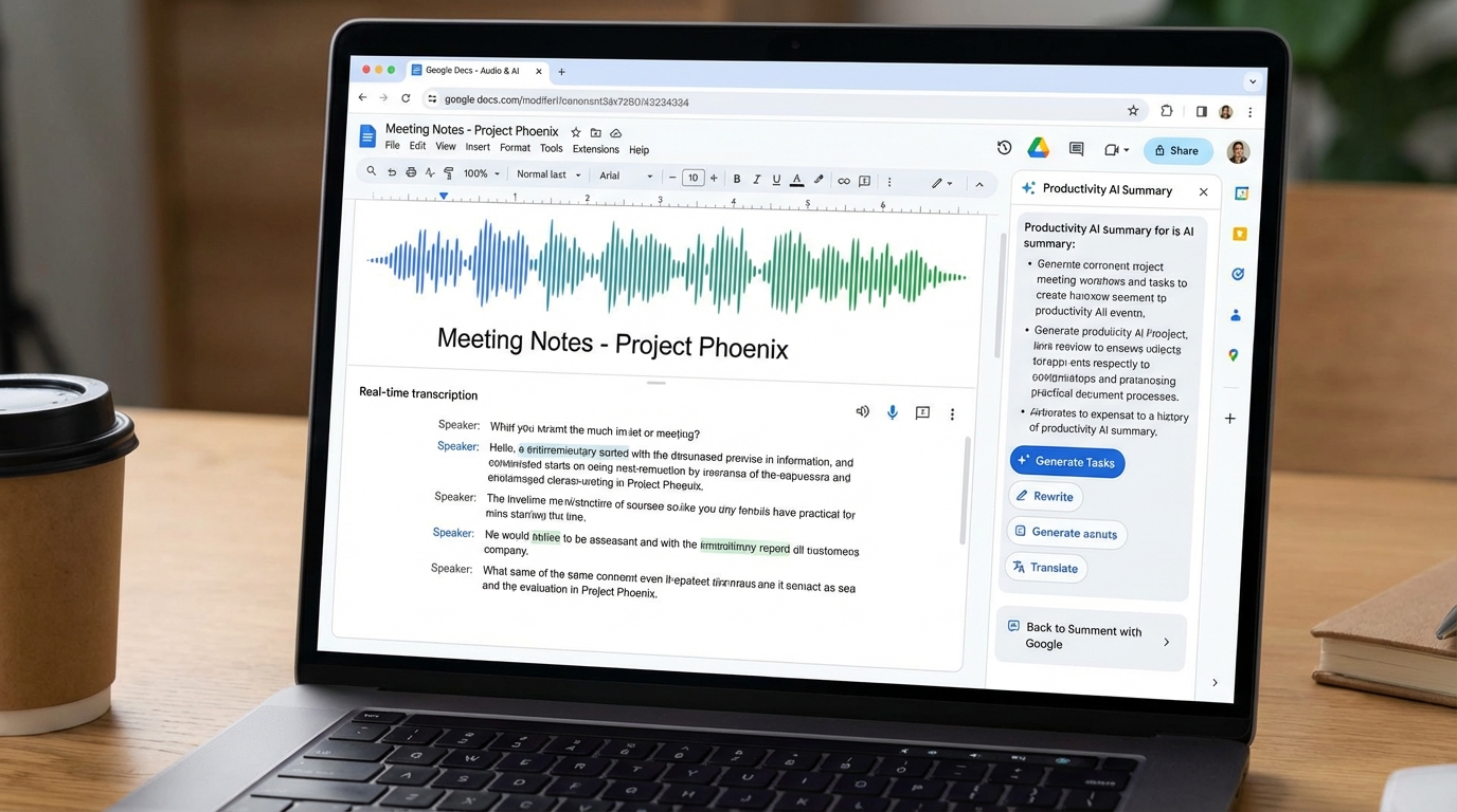 Google Docs Adds AI Audio Summaries: Listen to Your Documents in Minutes
