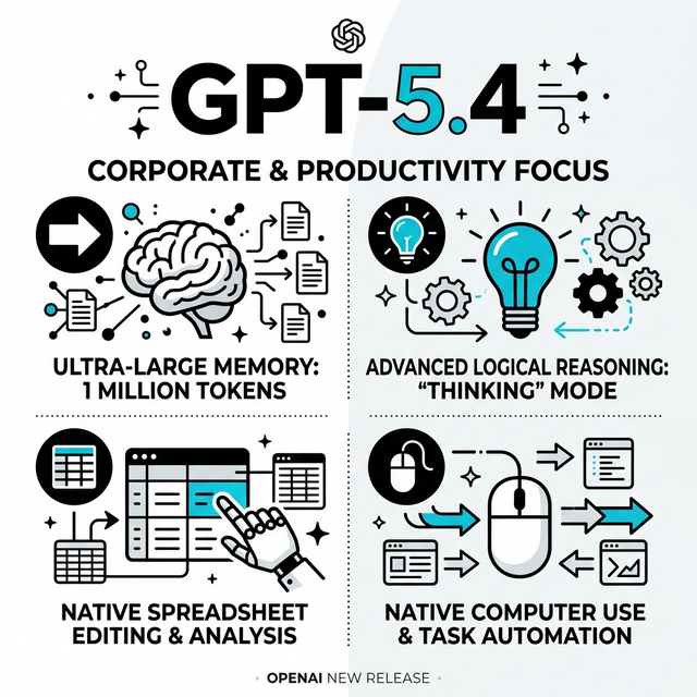 OpenAI Surprises with GPT-5.4 Release: 1M Token Window and Office-Focused Tools